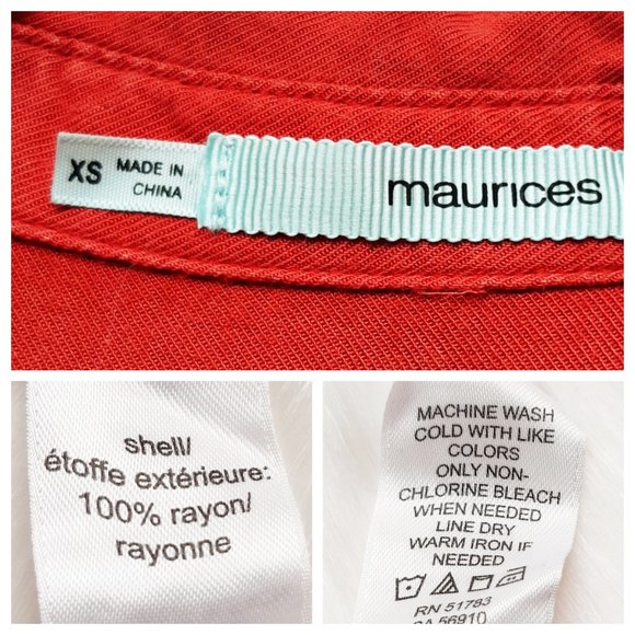 Maurices Sleeveless Shirt Rustic Red Sleeveless Button Up Soft Rayon Blouse Top - Picture 11 of 13